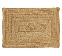 AUBRY GASPARD - Tapis en Jute Naturel Tressé à la Main - Dimensions 60 x 90 cm - Idéal en Descente de Lit ou Entrée - Design Authentique - Poids 1.17 kg - Disponible en 2 Tailles