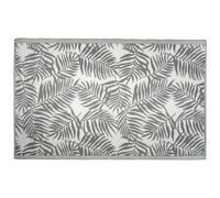 AUBRY GASPARD - Tapis Extérieur Exotique Polypropylène - Gris/Blanc - 180x120 cm - Plastique Recyclé - Réversible - Résistant UV Intempéries - Entretien Facile - Tissé Main