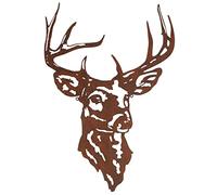 Tête de cerf en métal vieilli