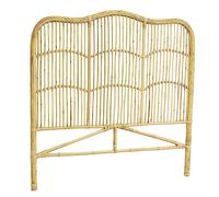Aubry Gaspard - Tête de lit en rotin naturel Sommier 90 cm Beige