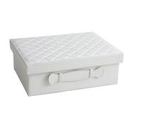 AUBRY GASPARD - Valise en Polyuréthane Légère avec Couvercle Matelassé - Structure en PVC - Dimensions 34X26X12 et 31X23X10 Pouces - Résistante Aux Chocs et Rayures - Couleur Naturel