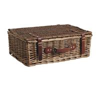 AUBRY GASPARD - Valise Osier Clair avec Poignée et Sangles Marron - Extérieur 53 x 35 x 19 cm - Intérieur 49 x 31 x 15 cm - Idéale Rangement Jouets et Objets Divers