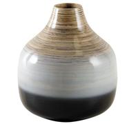 AUBRY GASPARD - Vase Boule en Bambou Laqué - Ø 25 cm x Hauteur 27 cm - Élégant et Moderne - Idéal pour Décoration Intérieure - Design Raffiné et Naturel