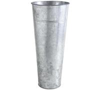 AUBRY GASPARD - Vase de Jardin en Zinc Lourd - Design Vintage - Ø 26 cm et Base 15.5 cm - Hauteur 50 cm - Poids 0.79 kg - Idéal pour Extérieur - Parfait pour Bouquets et Plantes Aromatiques
