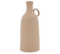AUBRY GASPARD - Vase en Céramique Terracotta avec Poignée - Jarre Teintée - Ø 13 cm, Hauteur 32 cm - Idéal pour Pampas, Roseaux et Fleurs Séchées - Élégant et Pratique pour Décoration Intérieure