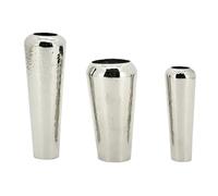 AUBRY GASPARD - Vases Aluminium Embossé - Série de 3 - Design Moderne Formes Assorties - Élégance Intérieure - Légers et Résistants - pour Fleurs ou Décorations Séchées