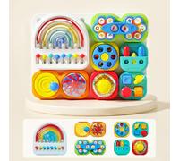 auby Busy Board 3.0 Sensoriel Détachable 1-6 Ans : 7 Outils Portables Motricité Fine - Jeu Éducatif Assemblage Montessori