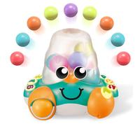 auby Jouet Bébé Crabe Interactif Lanceur de Balles, Jouet Éducatif Bébé 1 an, Modes Jeu Apprentissage et Quiz, Jouet d’Éveil Lumineux et Sonore, Apprentissage des Chiffres, 12 Mois+