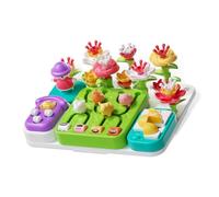 Auby Jouet Montessori 1-3 Ans : Tableau d’activités, 30+ Blocs, Labyrinthe & Jardin pour Développement Motricité Fine - Jeu d'Éveil STEM Garçons/Filles