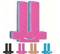 Aubzy 12 Pièces Kinesiotapes Prétaillés pour Genou (Noir, Couleur de peau, Magenta, Bleu ciel), Étanche & Élastique, pour Soulagement Douleur, Sport