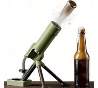 Aubzy Ouvre-bouteille mortier avec éjection de capsule, style canon, ouverture par pression, pour bouteilles 300 ml - idéal bar maison, fête & cadeau drôle pour hommes