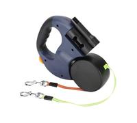 Aucaer Laisse Double pour Chien Rétractable avec Deux Longs Cordons de 3 Mètres de Laisse pour Chien Double à 360 ° sans Enchevêtrement pour Promener Deux Chiens Jusqu'à 50 LBgris