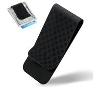 AUCANNIO Pince à billets pour portefeuille, pince à billets portable super fine, clips de porte-cartes de crédit, clip de poche avant pour homme, noir mat