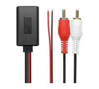 AUCELI Adaptateur de câble Bluetooth universel sans fil 2 RCA AUX, connecteur d'entrée radio de voiture Bluetooth, 12 V stéréo sans fil pour Fiesta Fusion Module Musique Ajustement universel