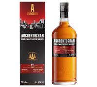 Auchentoshan 12 ans Single Malt Scotch avec étui, Whisky Écossais 40% - 70cl