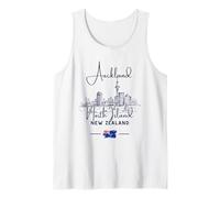 Auckland Drapeau Paysage Urbain Nouvelle-Zélande Débardeur