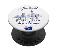 Auckland Drapeau Paysage Urbain Nouvelle-Zélande PopSockets PopGrip Adhésif