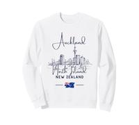 Auckland Drapeau Paysage Urbain Nouvelle-Zélande Sweatshirt