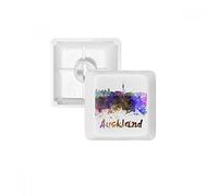Auckland Nouvelle-Zélande City Aquarelle PBT Keycaps pour Clavier mécanique Blanc OEM sans Marquage d'impression R4 Multicolore