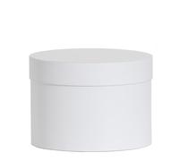 Aucomptoirdesboites Boîte à chapeau luxe 22 cm en carton fort blanc (blanc, 22 cm)