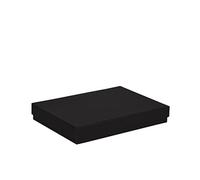 Aucomptoirdesboites Boîte cadeaux ultra-plate noire en carton rigide format A5 - Résitante à l'écrasement - Anniversaire - Coffret de présentation - Noel - luxe
