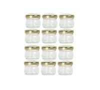 Aucomptoirdesflacons 12 x Pot à confiture 30 ml - Hermétique et lavable au laive-vaisselle - stérilisable