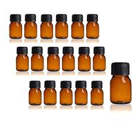 Aucomptoirdesflacons 18 Flacons verre ambré 30 ml avec bouchon noir