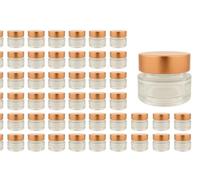 Aucomptoirdesflacons 24 x Mini bocaux en verre 67ml avec couvercle (Miel, confiture, pâté, marmelade, bonbons..) - Made in France avec couvercleCuivre) - PJH67