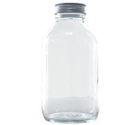 Aucomptoirdesflacons 3 Flacons verre transparent 1 L bouchon aluminium (col large)