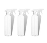 Aucomptoirdesflacons 3 Pcs Flacon pulvérisateur vide, plastique recyclable, Flacon Réutilisable, 500ml : salon de coiffure, botanic, jardinnage, ménage.. - TRANSPARENT