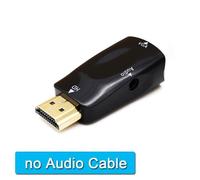 Aucun câble audio Convertisseur de câble HDMI vers VGA mâle vers femelle, adaptateur de conversion Jack 3.5mm