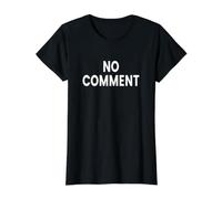 Aucun commentaire T-Shirt Graphique avec Valeur, Femme, Noir, M