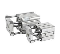 Aucun cylindre pneumatique mince de contrat de tige de guide à double effet de cylindre mince d'aimant