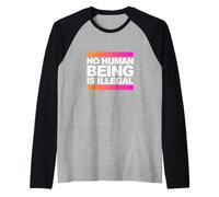Aucun être humain n'est illégal - L'original Manche Raglan