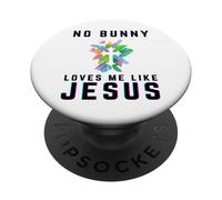 Aucun Lapin ne m'aime comme Jesus Christian, Lapin de Pâques pour Enfants PopSockets PopGrip Adhésif