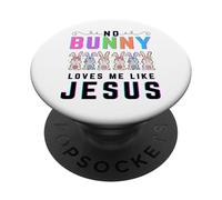 Aucun Lapin ne m'aime comme Jesus Christian, Lapin de Pâques pour Enfants PopSockets PopGrip Adhésif