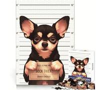 Aucun Regret Puzzle de 1000 pièces représentant la Photo d'un Toy Terrier, idéal pour Adultes Un Puzzle Relaxant et agréable à Assembler, Parfait comme Cadeau de Noël (38x26cm)