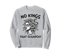Aucun Roi ne Combat l'oligarchie Méduse, Patriote féministe, Drapeau américain Sweatshirt