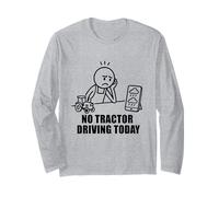 Aucun tracteur ne conduit aujourd'hui Farmer Farming Dad Men Grandpa Manche Longue