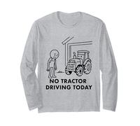 Aucun tracteur ne conduit aujourd'hui Farmer Farming Dad Men Grandpa Manche Longue
