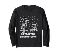 Aucun tracteur ne conduit aujourd'hui Farmer Farming Dad Men Grandpa Manche Longue