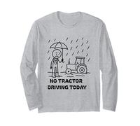 Aucun tracteur ne conduit aujourd'hui Farmer Farming Dad Men Grandpa Manche Longue