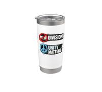Aucune division, l'unité compte, la paix, la conception politique Gobelet isotherme en acier inoxydable double paroi