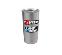 Aucune division, l'unité compte, la paix, la conception politique Gobelet isotherme en acier inoxydable double paroi