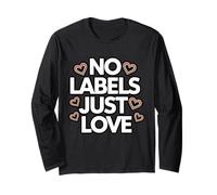 Aucune étiquette Just Love Pride Unity Hearts Manche Longue