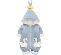 Aucune marque Bébé Barboteuses d'hiver, Coton et Cachemire Mignon bébé vêtements d'escalade pour Garder au Chaud Les vêtements pour 0-12 Mois bébé, Rose, 66cm