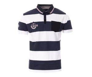 AUCUNE Polo Marine/Blanc Homme Rugby Town