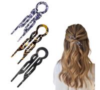 Aucuu Chignon Pince, 3 Pièces Epingle Cheveux Femme, Pince Cheveux en Forme de U Qui Fixe Solidement la Coiffure, Pinces a Chignons pour les Cheveu Fins et Doux, Cheveu Rebelles, Demi-queue, Chignon
