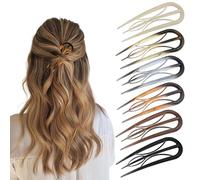 Aucuu Chignon Pince, 6 Pièces Epingle Cheveux Femme, Pince Cheveux avec Structure à Petites Dents de Scie, Barrette, Pinces a Chignons pour les Cheveu Fins et Doux, Cheveu Rebelles, Demi-queue,Chignon