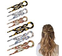 Aucuu Chignon Pince, 6 Pièces Epingle Cheveux Femme, Pince Cheveux Qui Fixe Solidement la Coiffure, Pinces a Chignons pour les Cheveu Fins et Doux, Cheveu Rebelles, Demi-queue (Grande*3+Petite*3)